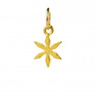 star flower charm, gold dipped