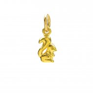 squirrel charm, gold dipped