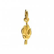torch charm, gold dipped