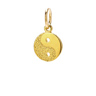 yin yang charm, gold dipped