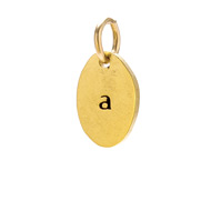 "A" charm, gold dipped