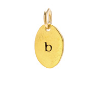 "B" charm, gold dipped