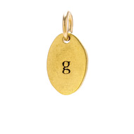 "G" charm, gold dipped