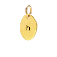 "H" charm, gold dipped