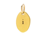 "I" charm, gold dipped