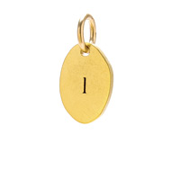"L" charm, gold dipped