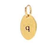 "P" charm, sterling silver