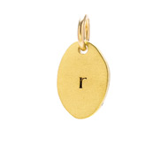 "R" charm, gold dipped