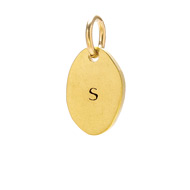 "S" charm, gold dipped