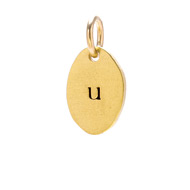 "U" charm, gold dipped
