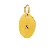 "X" charm, gold dipped