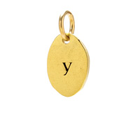 "Y" charm, gold dipped