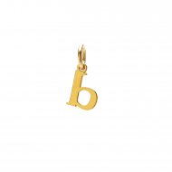open b charm, gold dipped