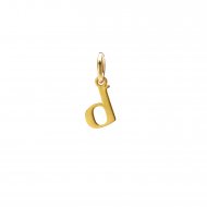 open d charm, gold dipped