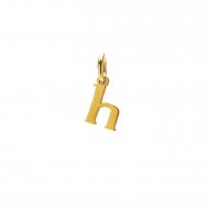 open h charm, gold dipped