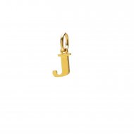 open j charm, gold dipped