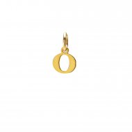 open o charm, gold dipped