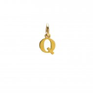 open q charm, gold dipped