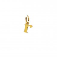 open r charm, gold dipped