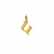 open u charm, gold dipped
