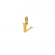 open v charm, gold dipped