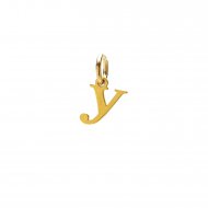 open y charm, gold dipped
