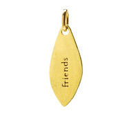 "friends" petal charm, gold dipped