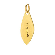 "goddess" petal charm, gold dipped