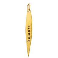 "balance" pointe charm, gold dipped
