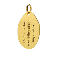 "believe in the possibility charm" gold dipped