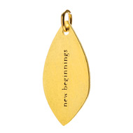 "new beginnings" petal charm, gold dipped