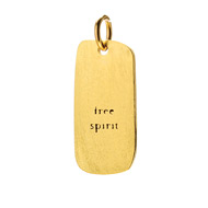 "free spirit" charm, gold dipped