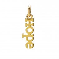 hope charm, gold dipped