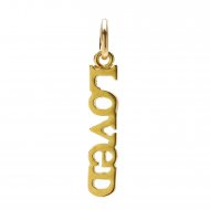 loved charm, gold dipped