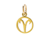 zodiac "aries" charm, gold dipped