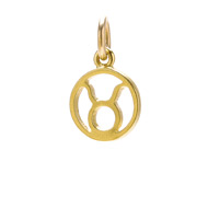 zodiac "taurus" charm, gold dipped