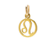 zodiac "leo" charm, gold dipped