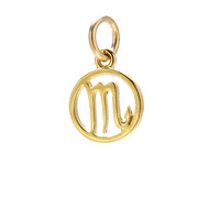 zodiac "scorpio" charm, gold dipped