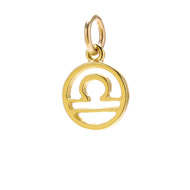 zodiac "libra" charm, gold dipped