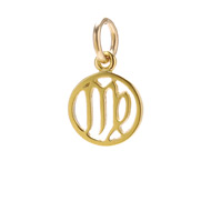 zodiac "virgo" charm, gold dipped