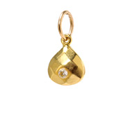 april birthstone charm, gold dipped