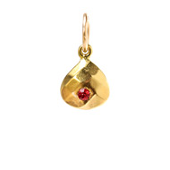 july birthstone charm, gold dipped