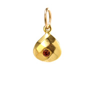 november birthstone charm, gold dipped