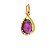 amethyst pendant gem, gold dipped