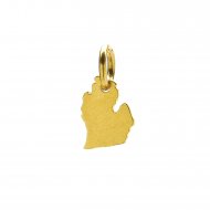 michigan charm, gold dipped