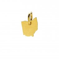 ohio charm, gold dipped
