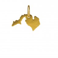 michigan w/upper peninsula charm, gold dipped