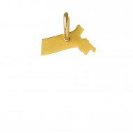 massachusetts charm, gold dipped