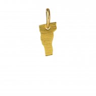 vermont charm, gold dipped
