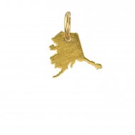 alaska charm, gold dipped